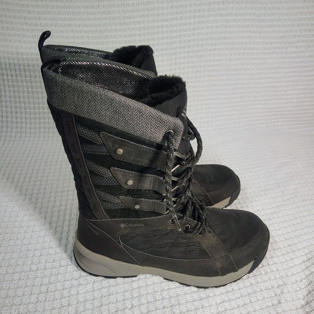NEW Women's Sz 9 Columbia Snow Winter Hiking Boots Meadows Omni-Heat 3D Black